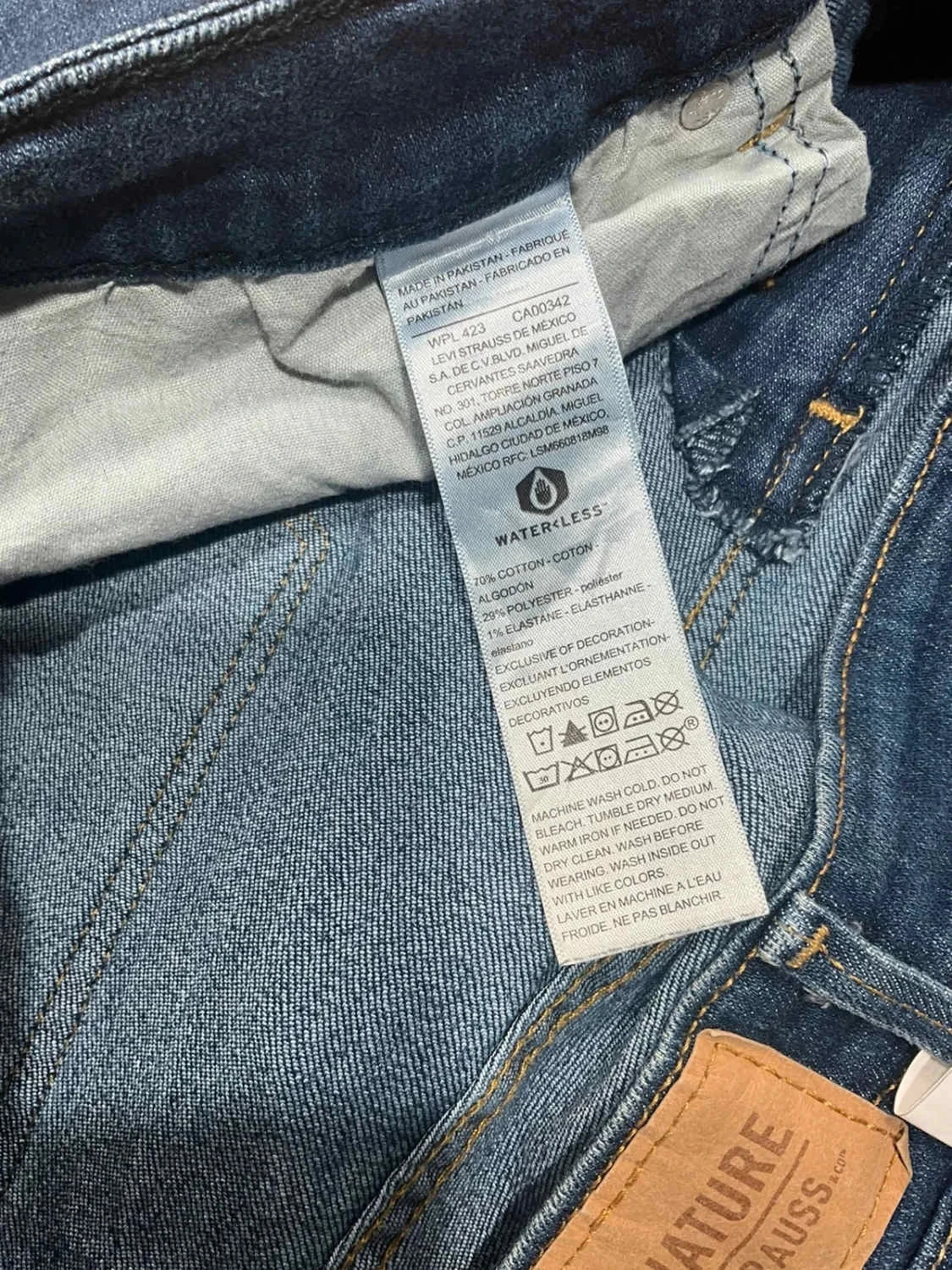 Jean Levi's Mid-Rise Straight Taille W33 L32 Prepy Bleu Foncé Lvf 006 – photo 11